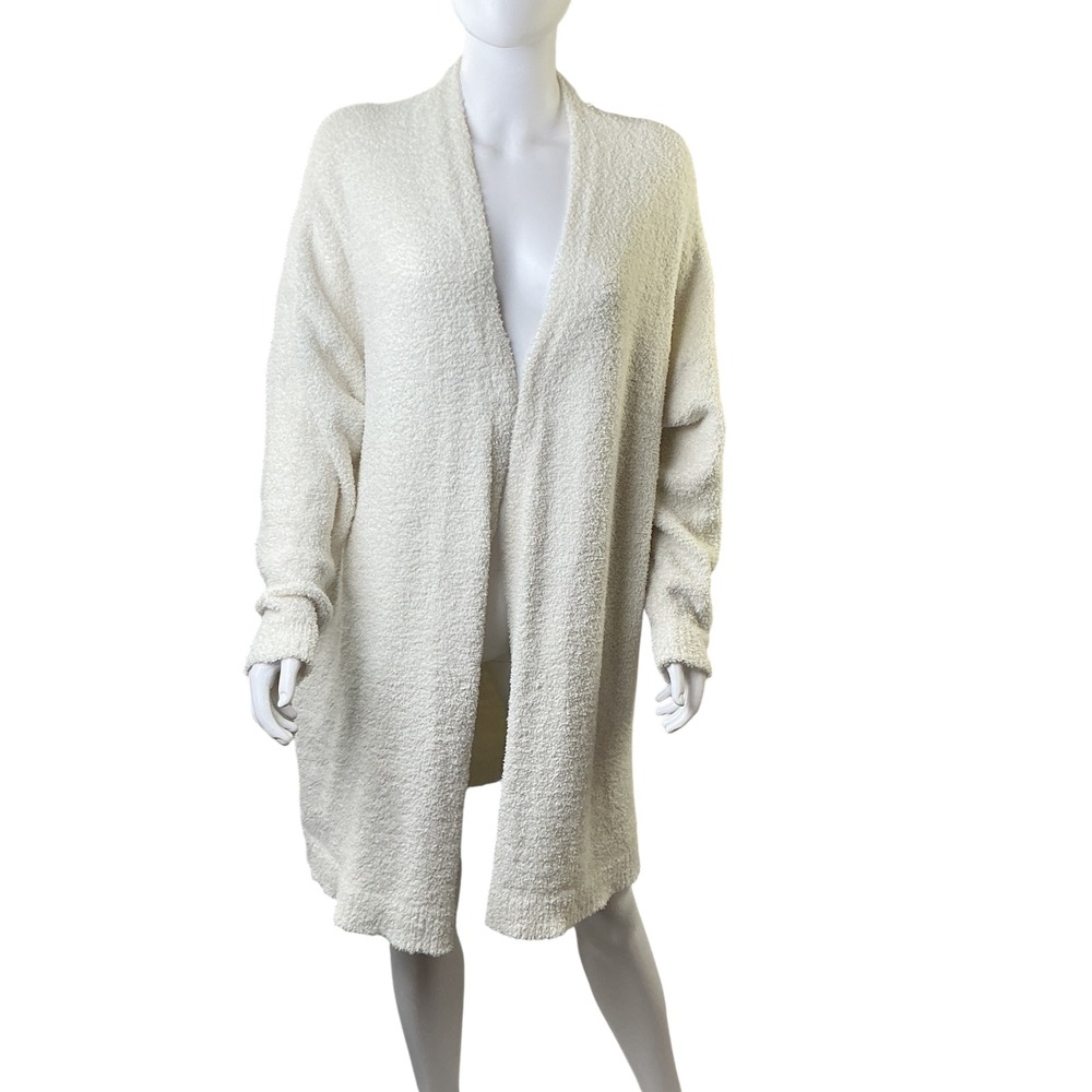 Blakeley Womens Cream Popcorn Knit Thunderbird Graphic Longline Cardigan‎ PS - Picture 6 of 9